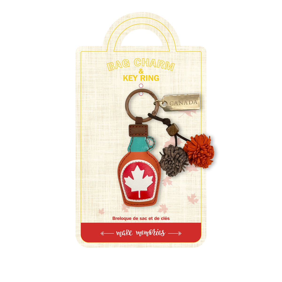 Canada Maple Syrup Bottle Bag Charm Keychain – Souvenir | Boutique LH Montréal