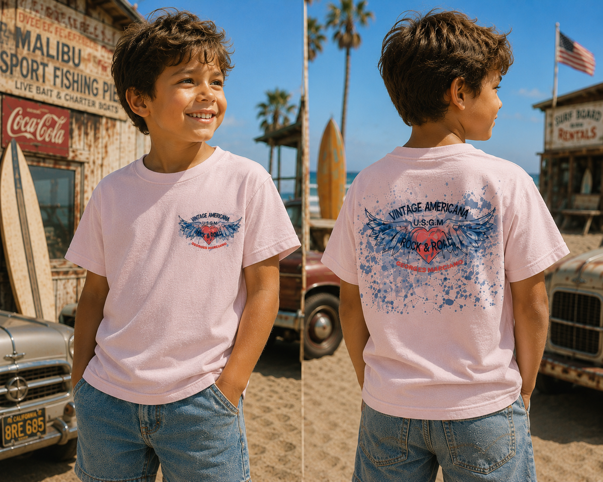Vintage Americana Wings Graphic T-Shirt | Boy Kids Category | Boutique LH Montréal