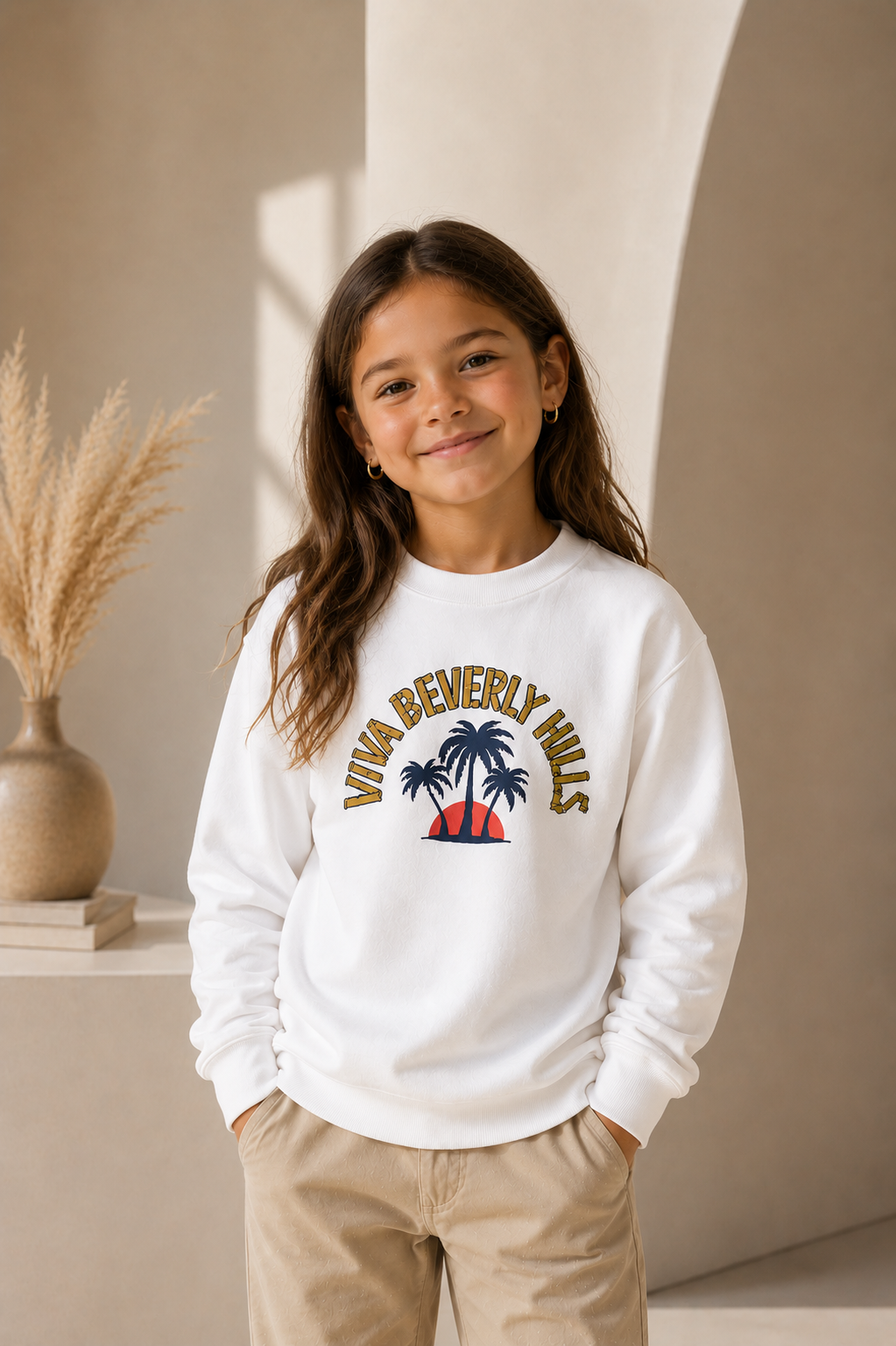 Viva Beverly Hills Palm Sunset Graphic Crewneck Sweatshirt  Category | Girl Kids Category | Boutique LH Montréal