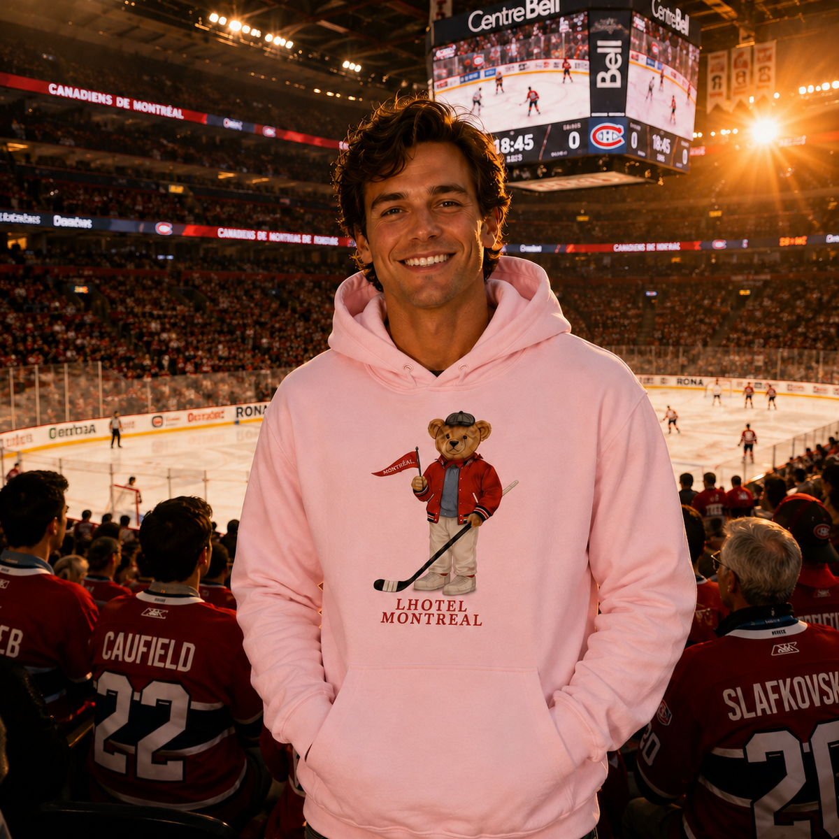 Teddy Bear Montréal Hoodie – LHotel Souvenir Unisex Sweatshirt | Boutique LH Montréal