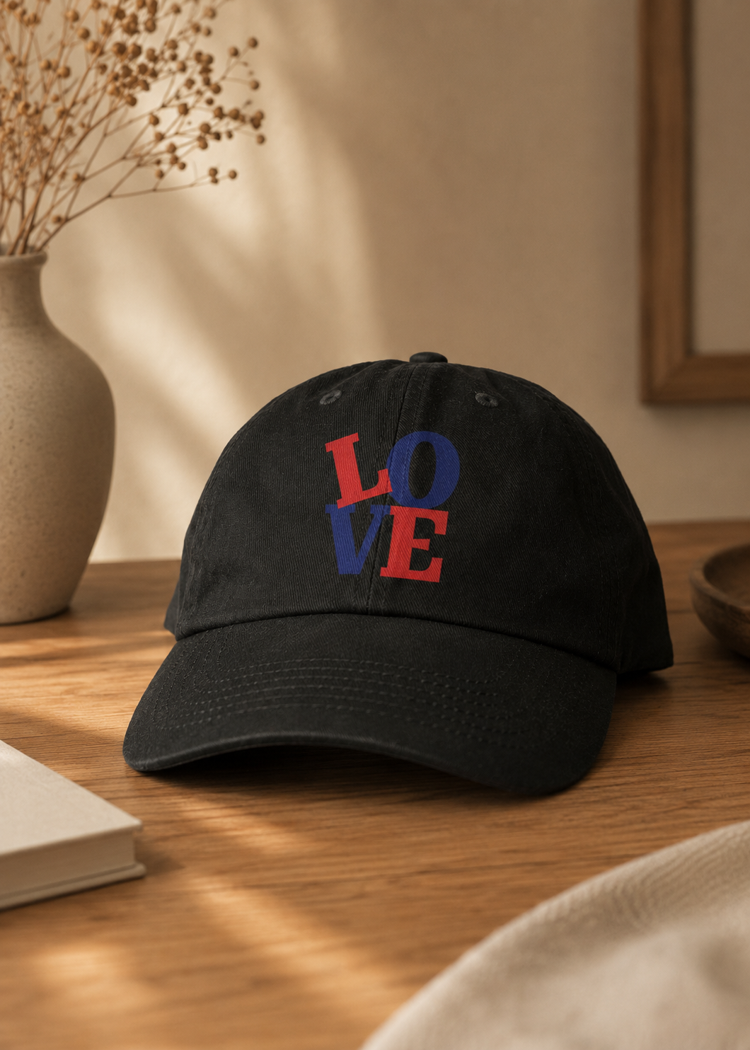 Theo LOVE Dad Cap – Black | Boutique LH Montréal
