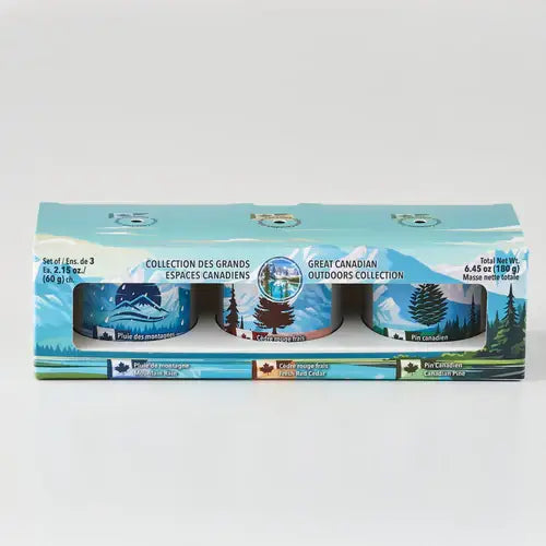Great Canadian Outdoors Candle Set – 3 Scented Candles | Boutique LH Montréal