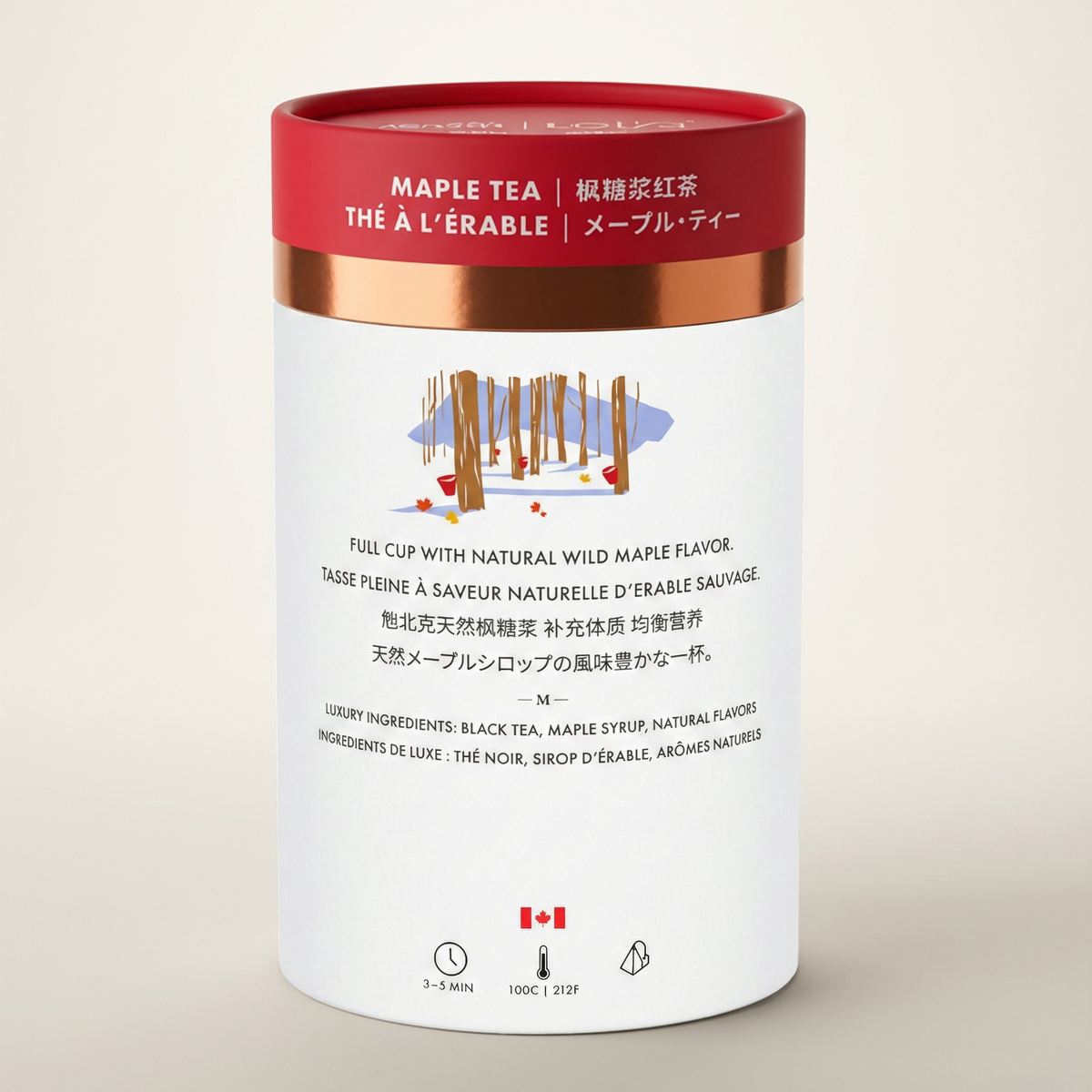 Thé noir de luxe à l'érable | Canadien : Grande taille