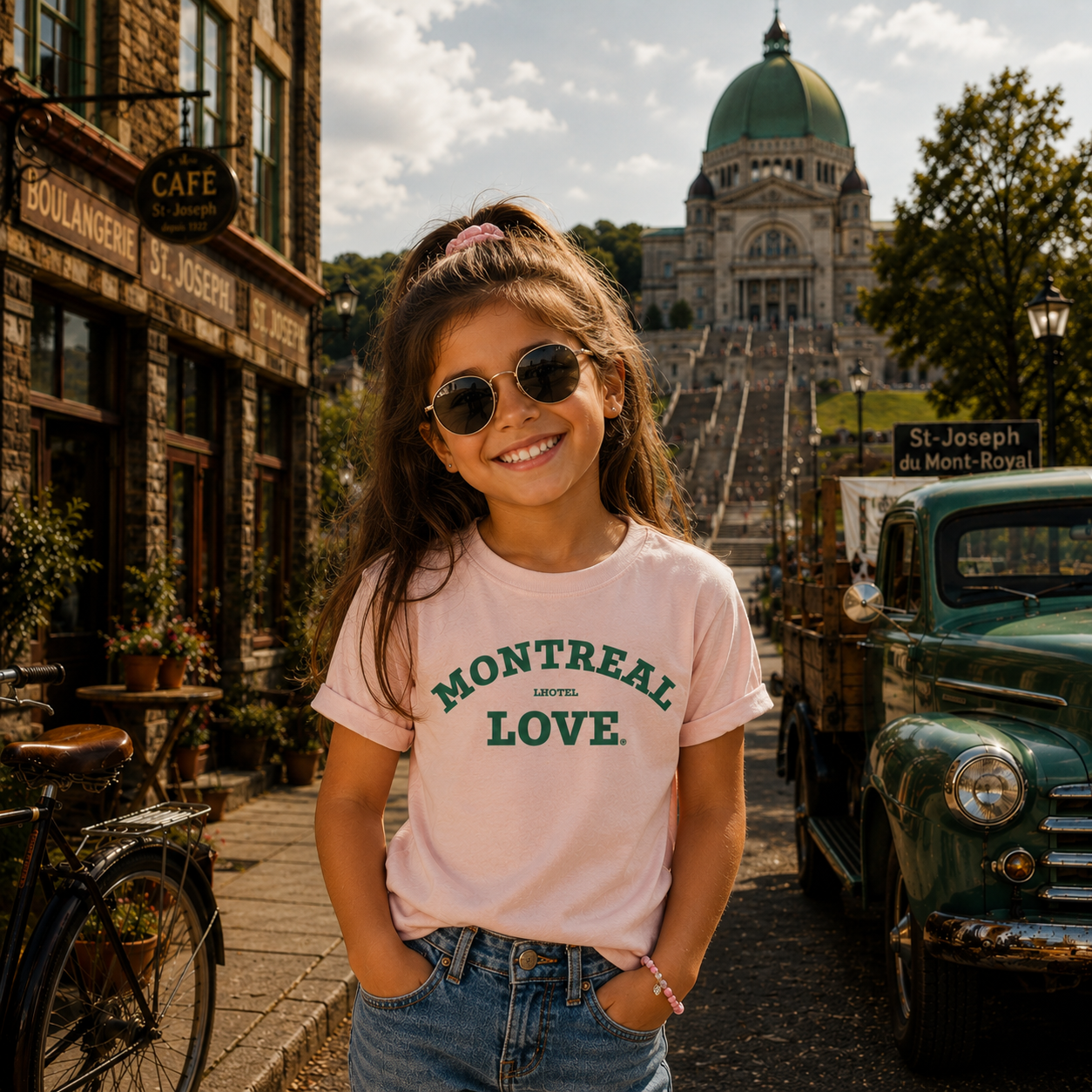 Montréal Love Kids T-Shirt – PINK | Boutique LH Montréal