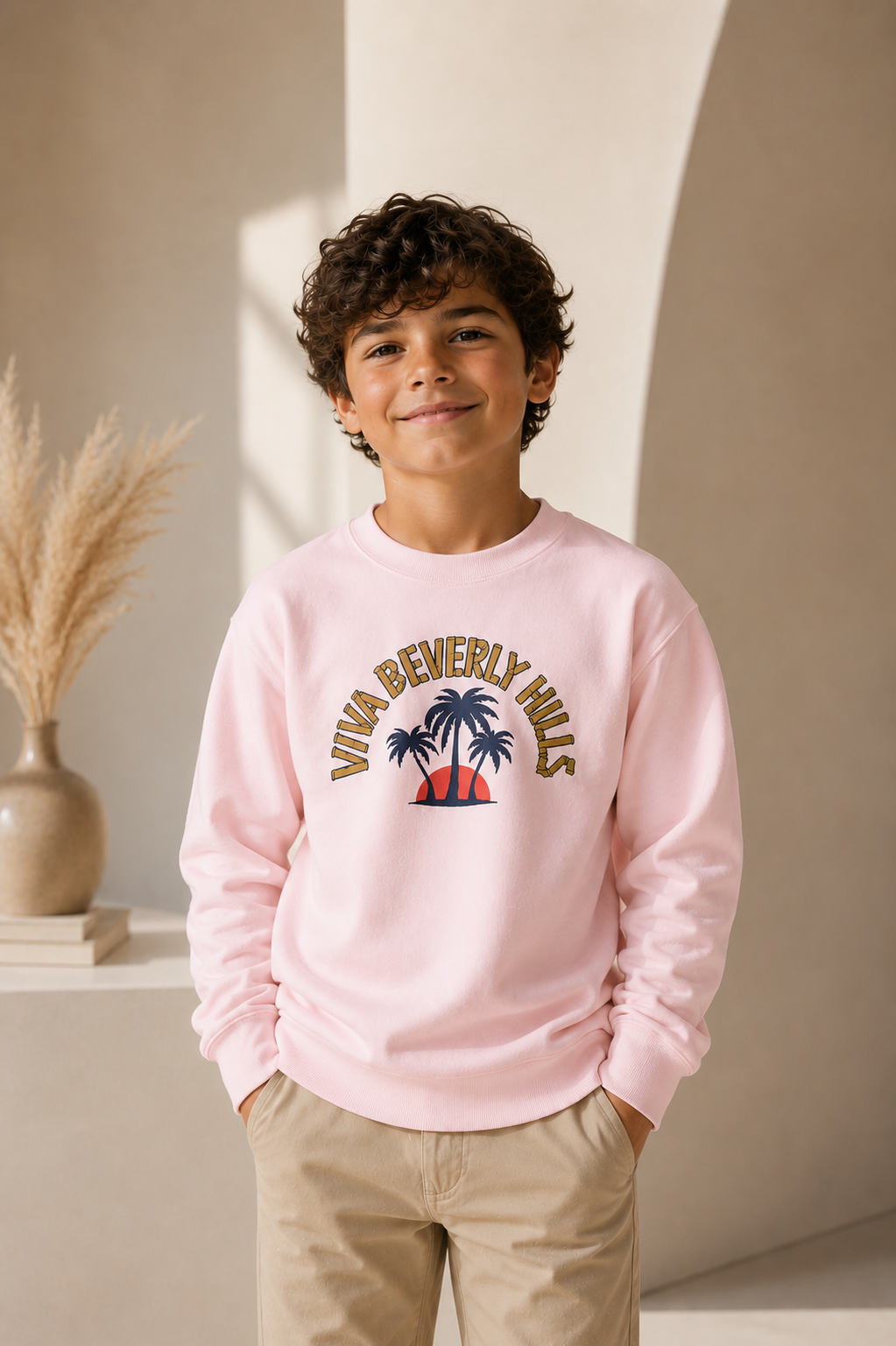 Viva Beverly Hills Palm Sunset Graphic Crewneck Sweatshirt  Category | Boy Kids Category | Boutique LH Montréal