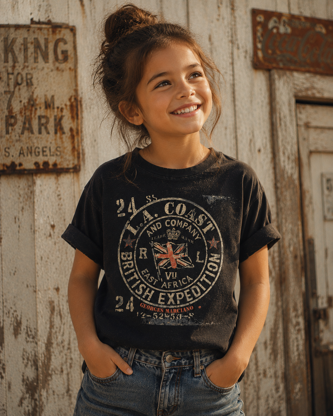 Georges Marciano Collection – British Expedition Graphic T-Shirt | Girl Kids Category | Boutique LH Montréal