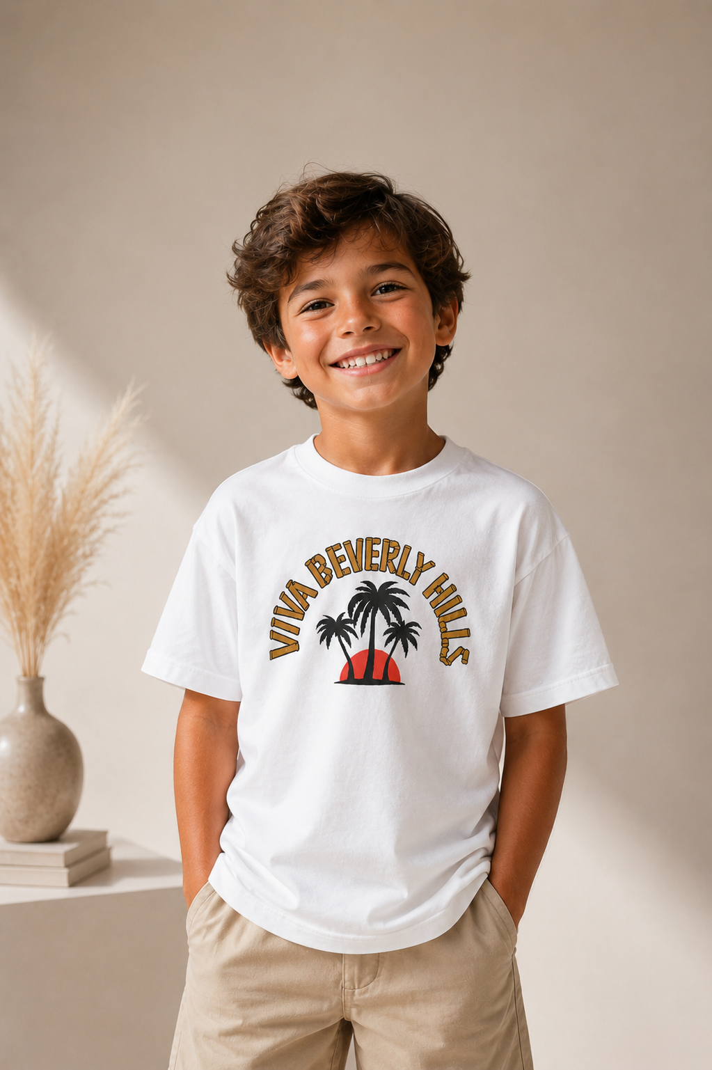 Viva Beverly Hills Palm Sunset Graphic T-Shirt | Boy Kids Category | Boutique LH Montréal