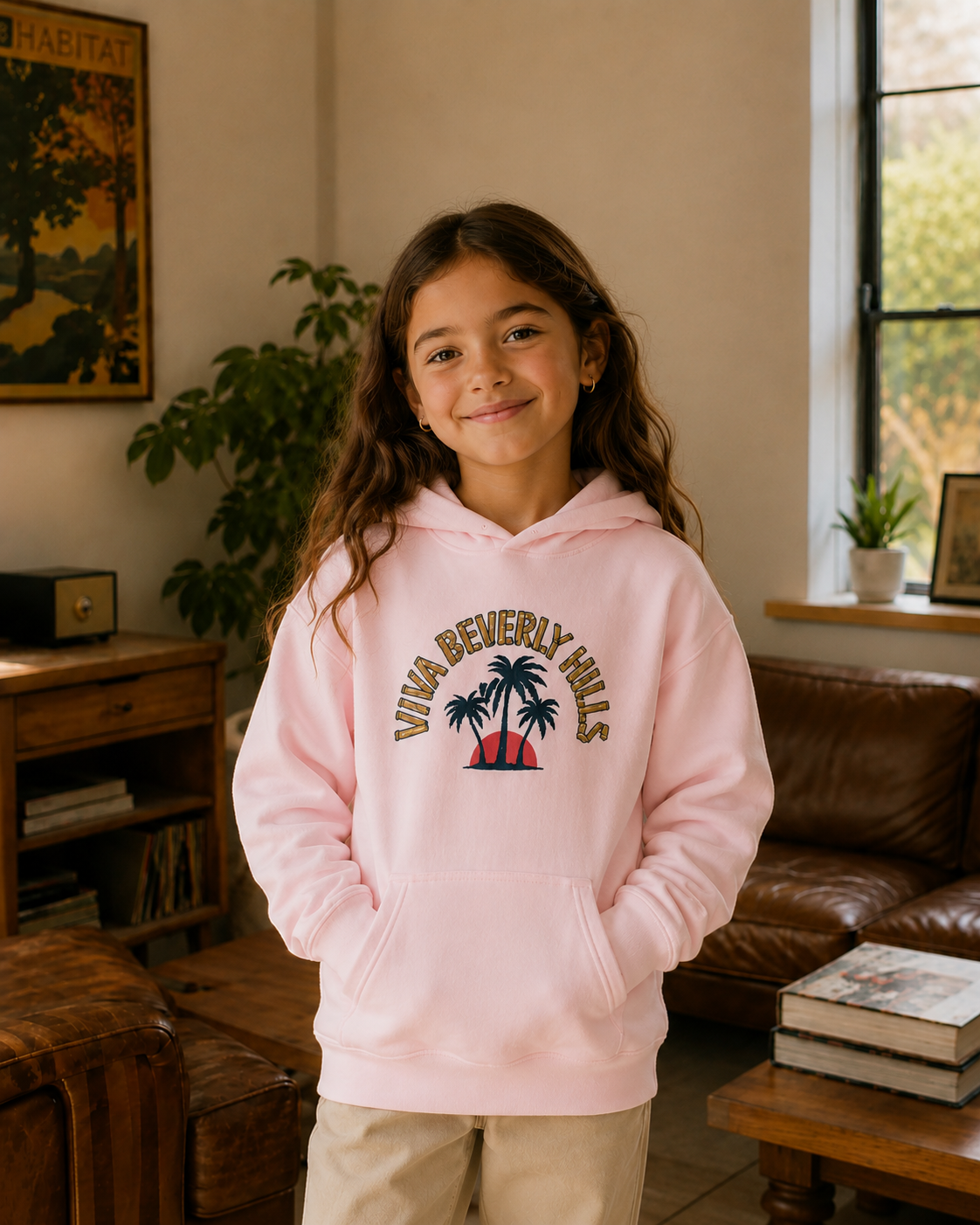 Viva Beverly Hills Palm Sunset Graphic Hoodie | Girl Kids Category | Boutique LH Montréal
