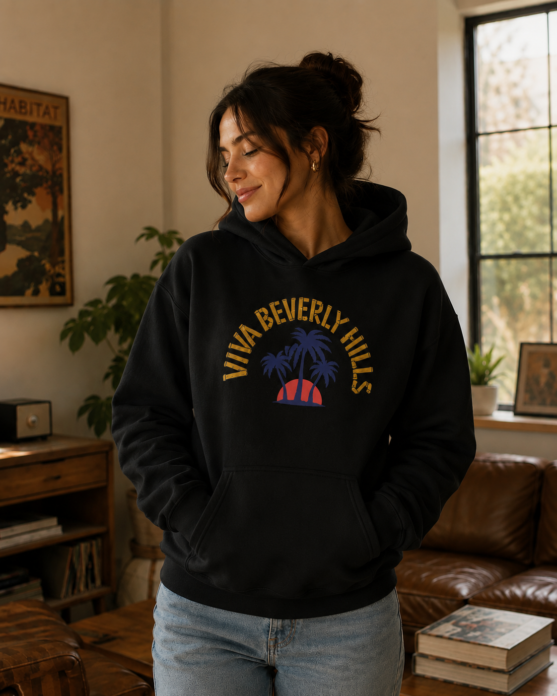 Viva Beverly Hills Palm Sunset Graphic Hoodie | Women Category | Boutique LH Montréal