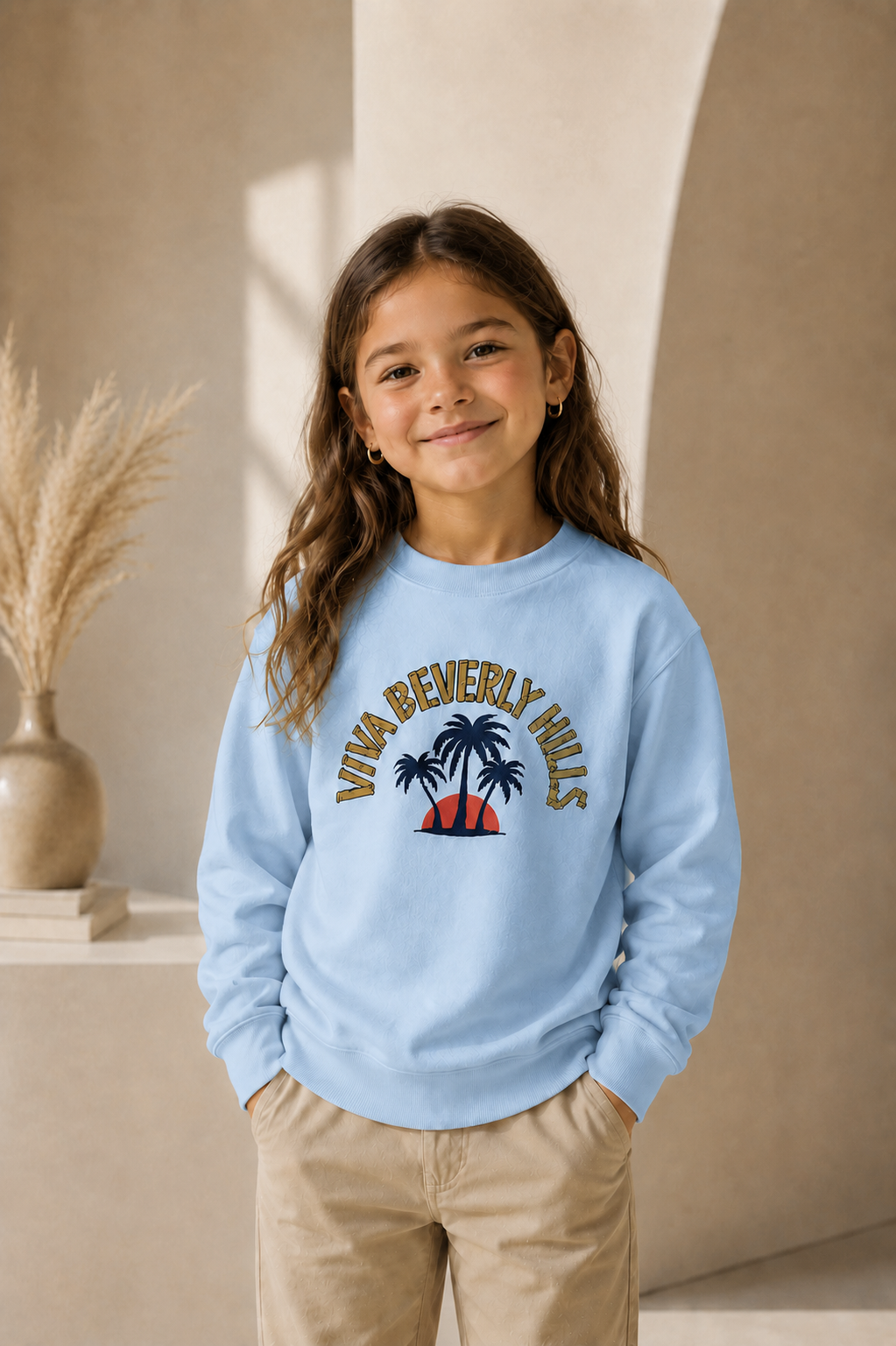 Viva Beverly Hills Palm Sunset Graphic Crewneck Sweatshirt  Category | Girl Kids Category | Boutique LH Montréal