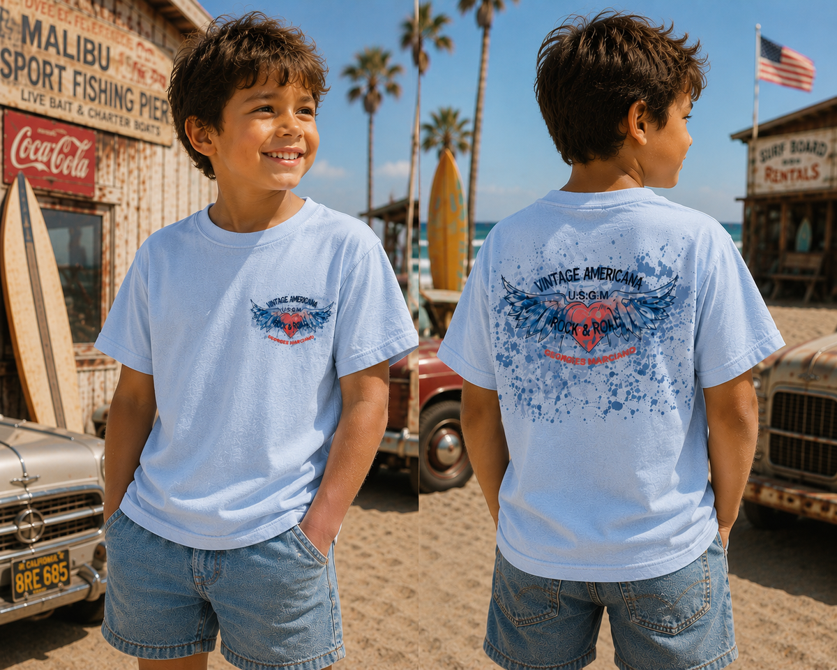Vintage Americana Wings Graphic T-Shirt | Boy Kids Category | Boutique LH Montréal