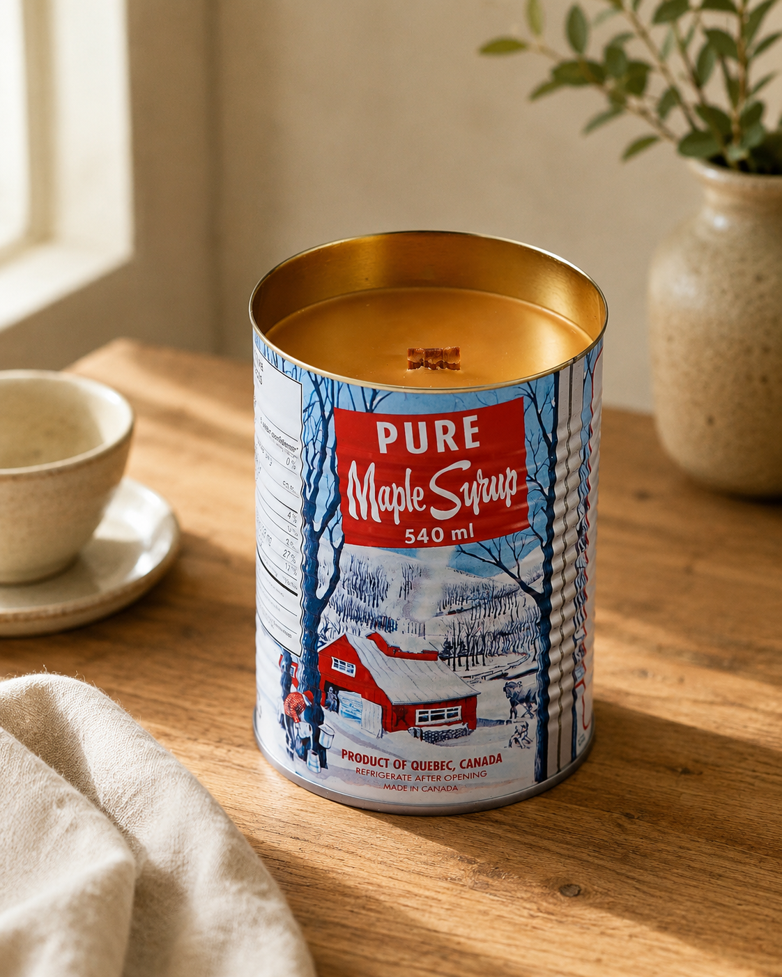 Maple Syrup Wood Wick Candle – Canadian Gift | Boutique LH Montréal
