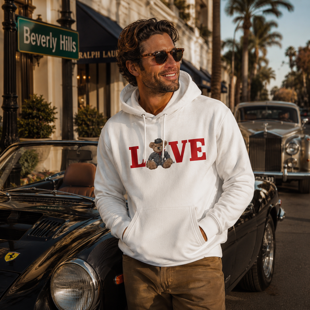 Romy Unisex Hoodie – LOVE Teddy Bear | Boutique LH Montréal