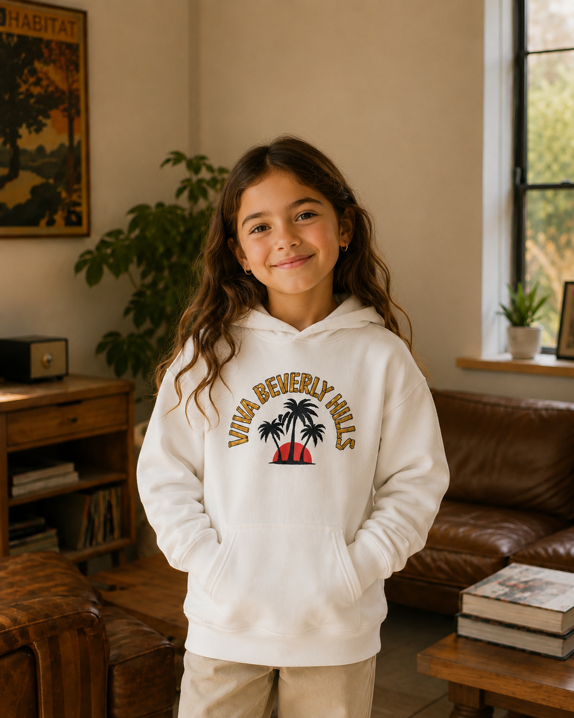 Viva Beverly Hills Palm Sunset Graphic Hoodie | Girl Kids Category | Boutique LH Montréal