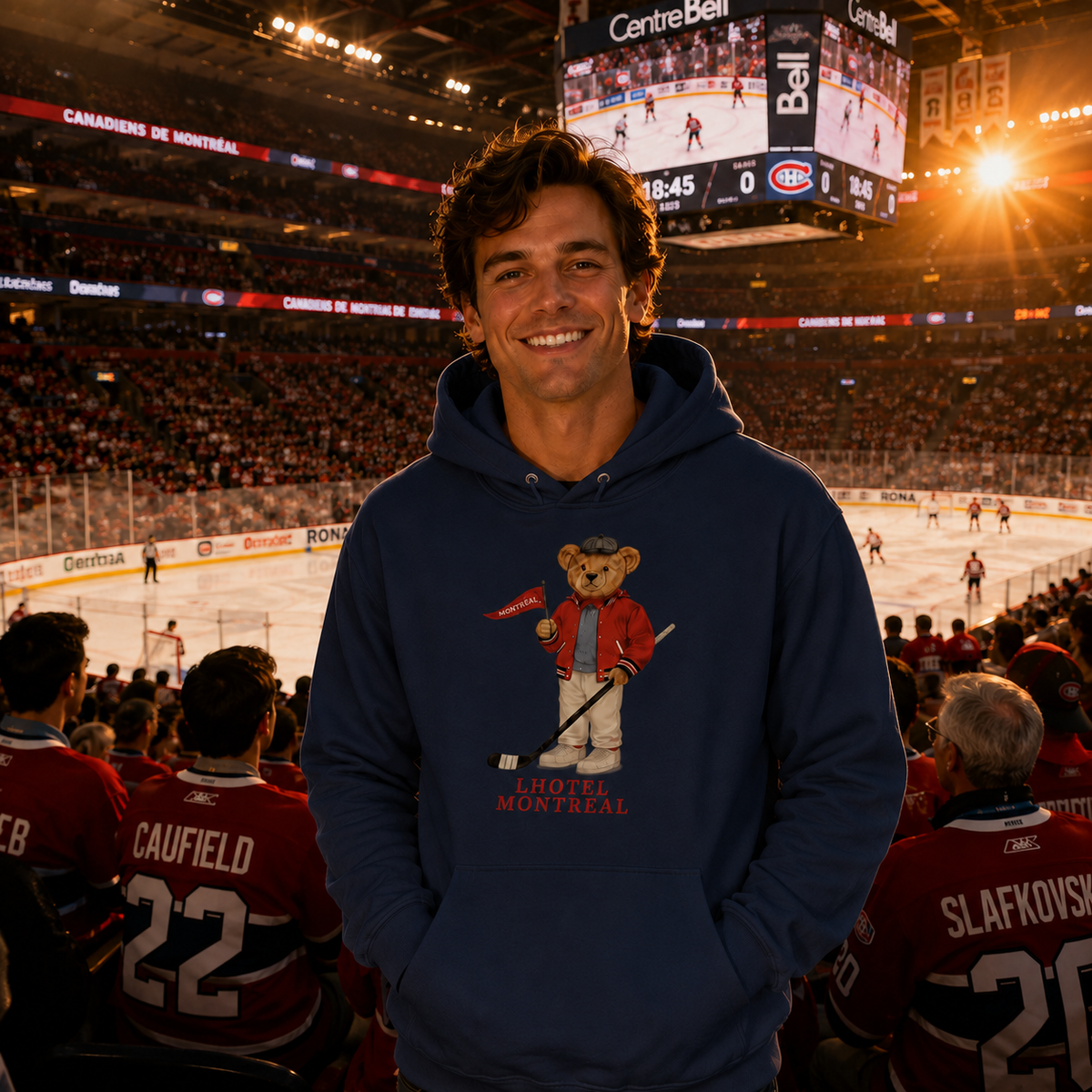 Teddy Bear Montréal Hoodie – LHotel Souvenir Unisex Sweatshirt | Boutique LH Montréal