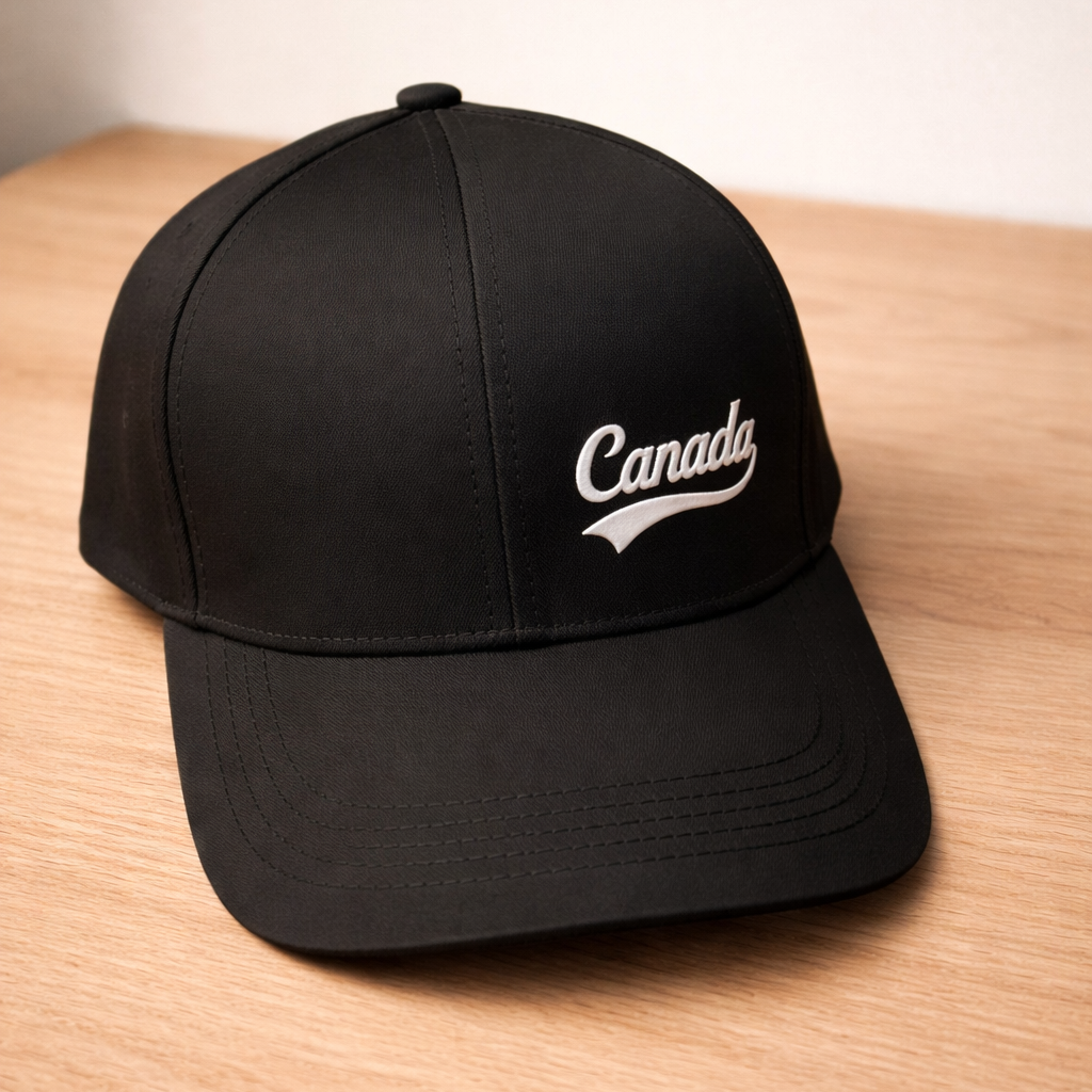 Canada Script Cap – Black Minimal | Boutique LH Montréal