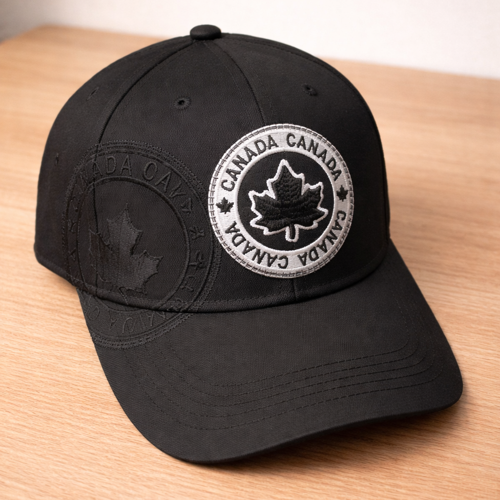 Canada Crest Cap – Black Monochrome | Boutique LH Montréal