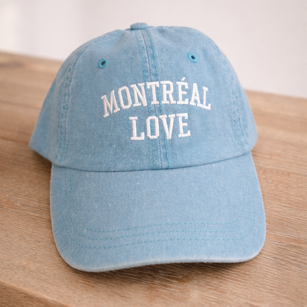 Montréal Love Cap – Baby Blue Embroidered | Boutique LH Montréal
