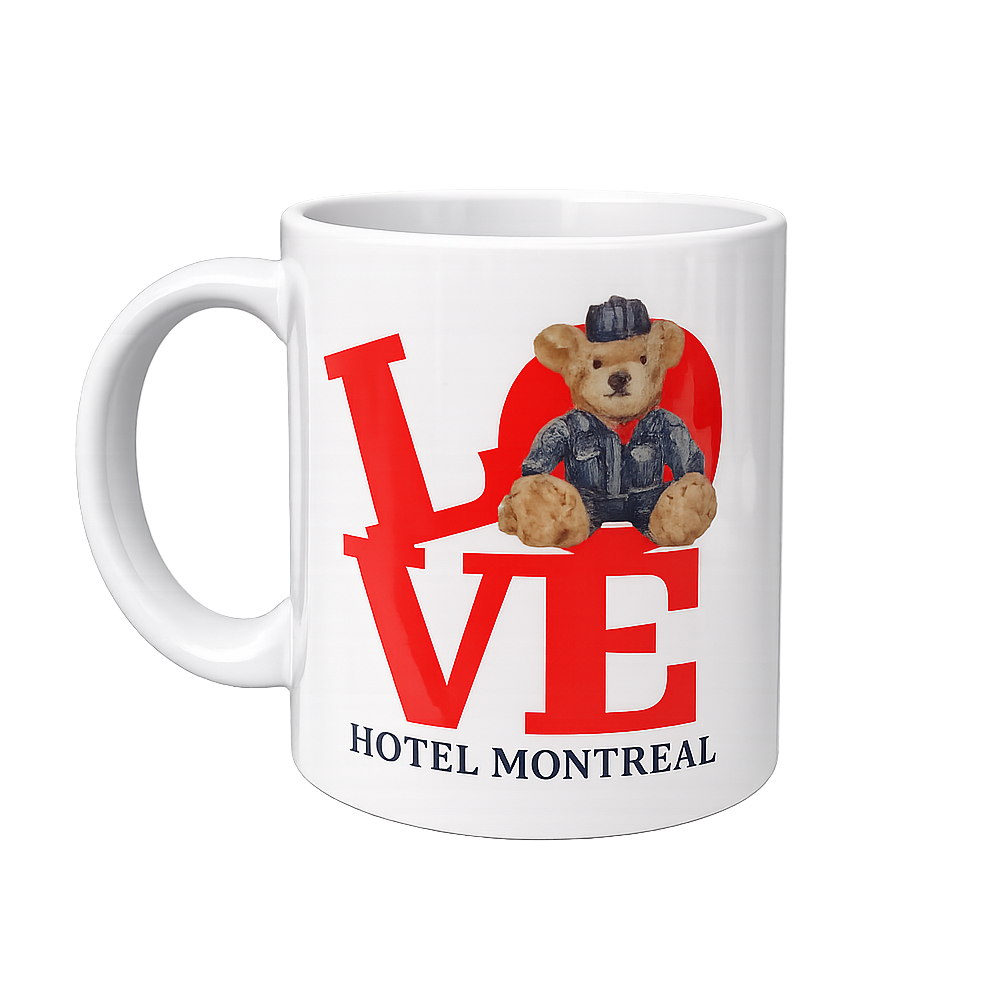 LOVE Bear Hotel Montréal Mug – LHotel Bear Ceramic Souvenir | Boutique LH Montréal