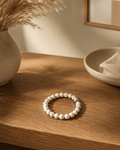 White Howlite Beaded Bracelet – Natural Stone | Boutique LH Montréal