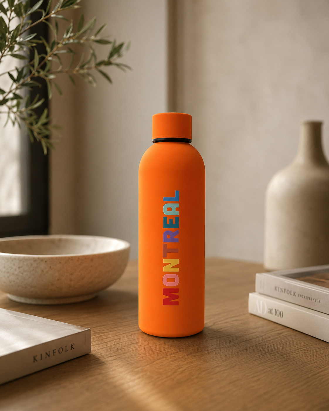 Montreal Rainbow Stainless Steel Water Bottle – Orange Edition | Boutique LH Montréal