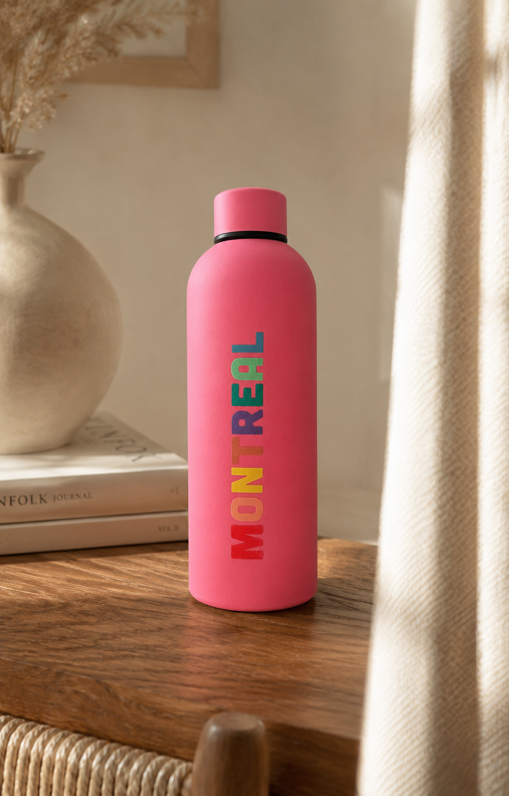 Montreal Rainbow Stainless Steel Water Bottle – Pink Edition | Boutique LH Montréal