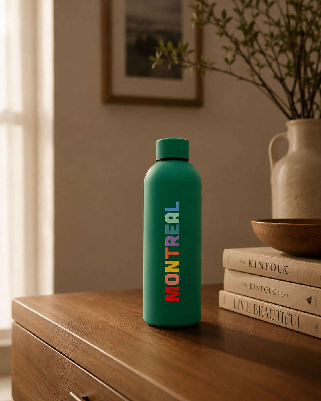 Montreal Rainbow Stainless Steel Water Bottle – Emerald Green Edition | Boutique LH Montréal (Copy)