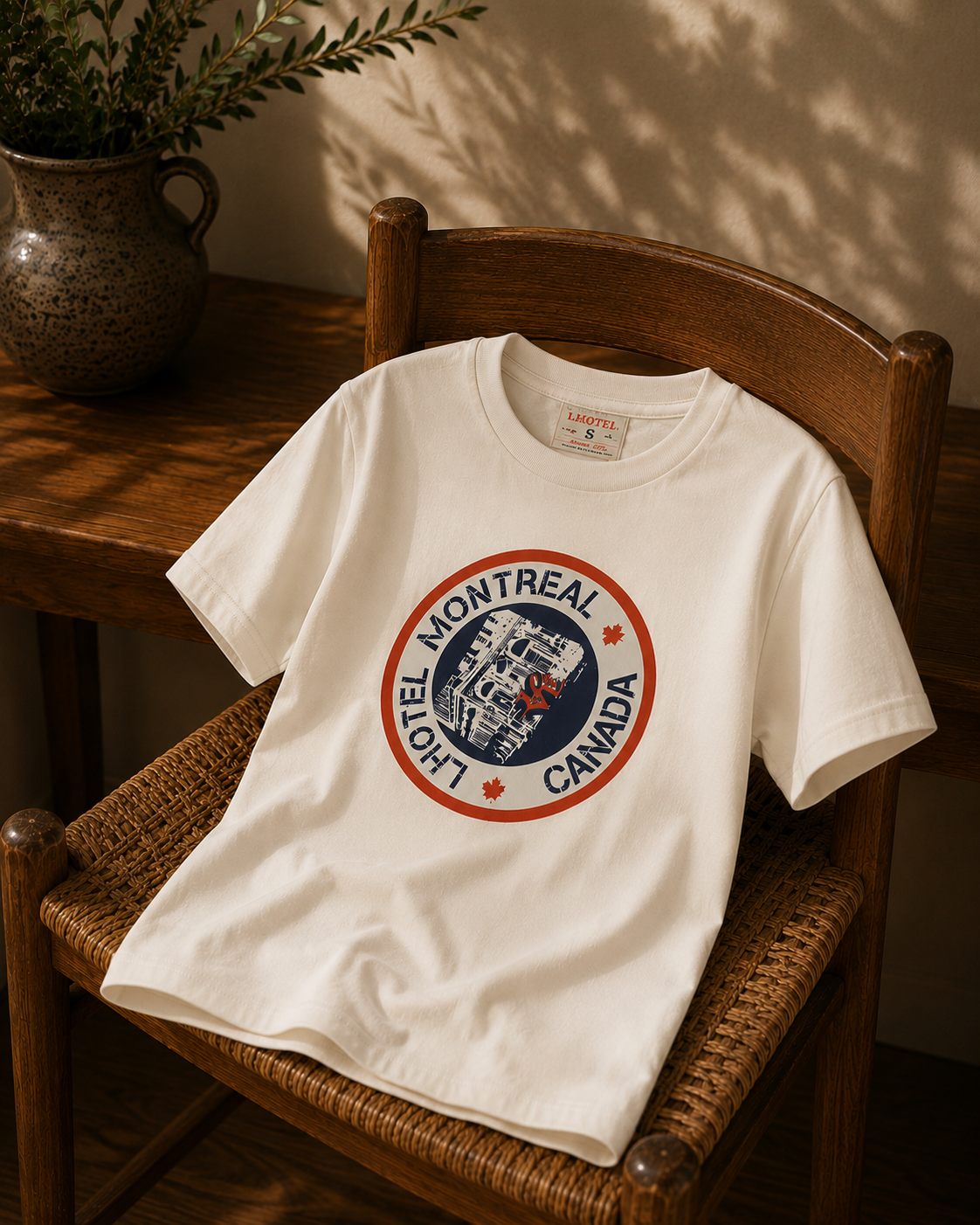Hotel Montréal Heritage Badge T-Shirt| Boutique LH Montréal