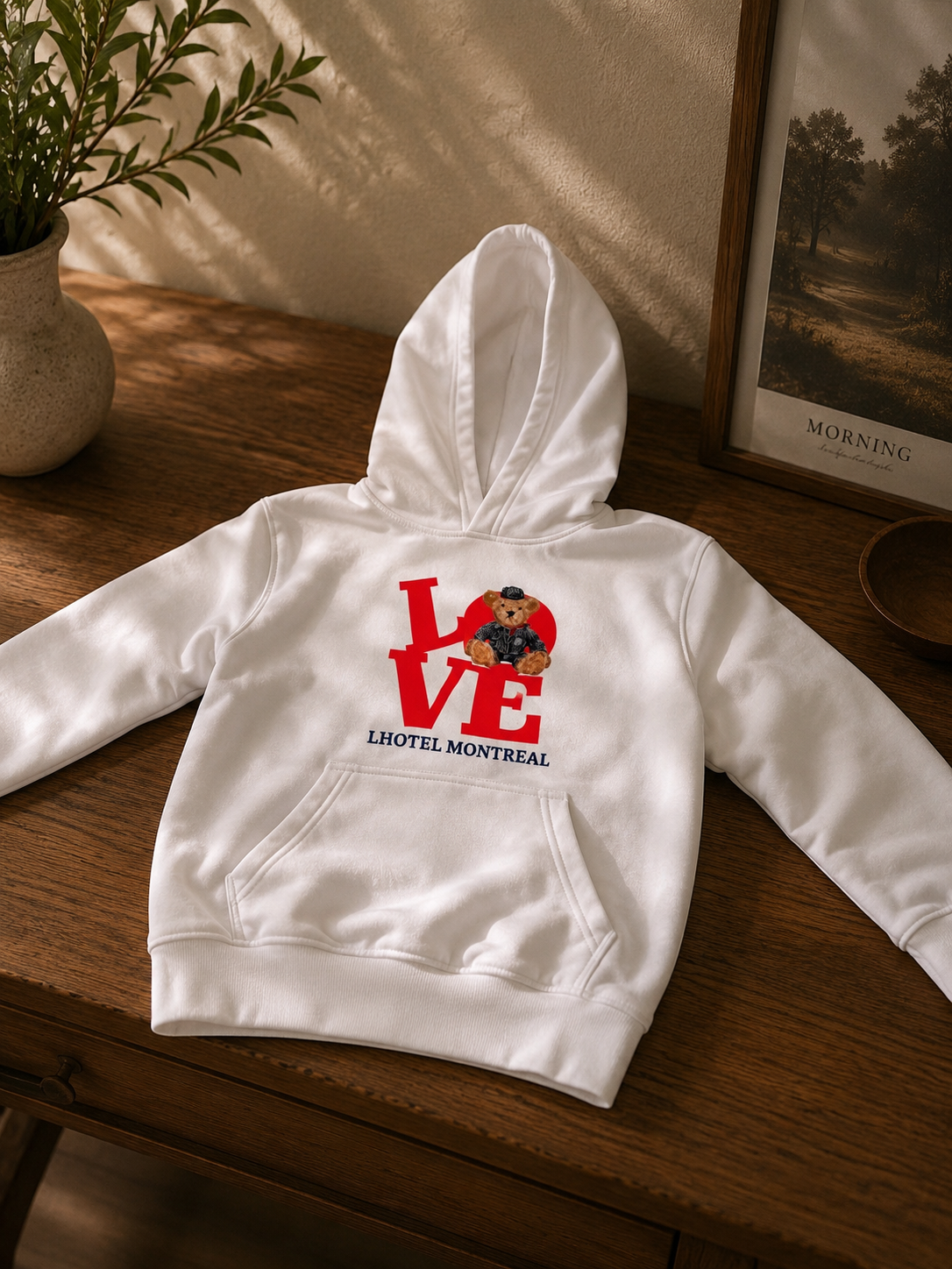 LOVE Teddy Kids Hoodie | Boutique LH Montréal