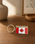 Canada Flag Rectangular Enamel Keychain – Maple Leaf Souvenir | Boutique LH Montréal