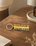 Bonjour Montréal Gold Acrylic Keychain – French Souvenir Gift | Boutique LH Montréal