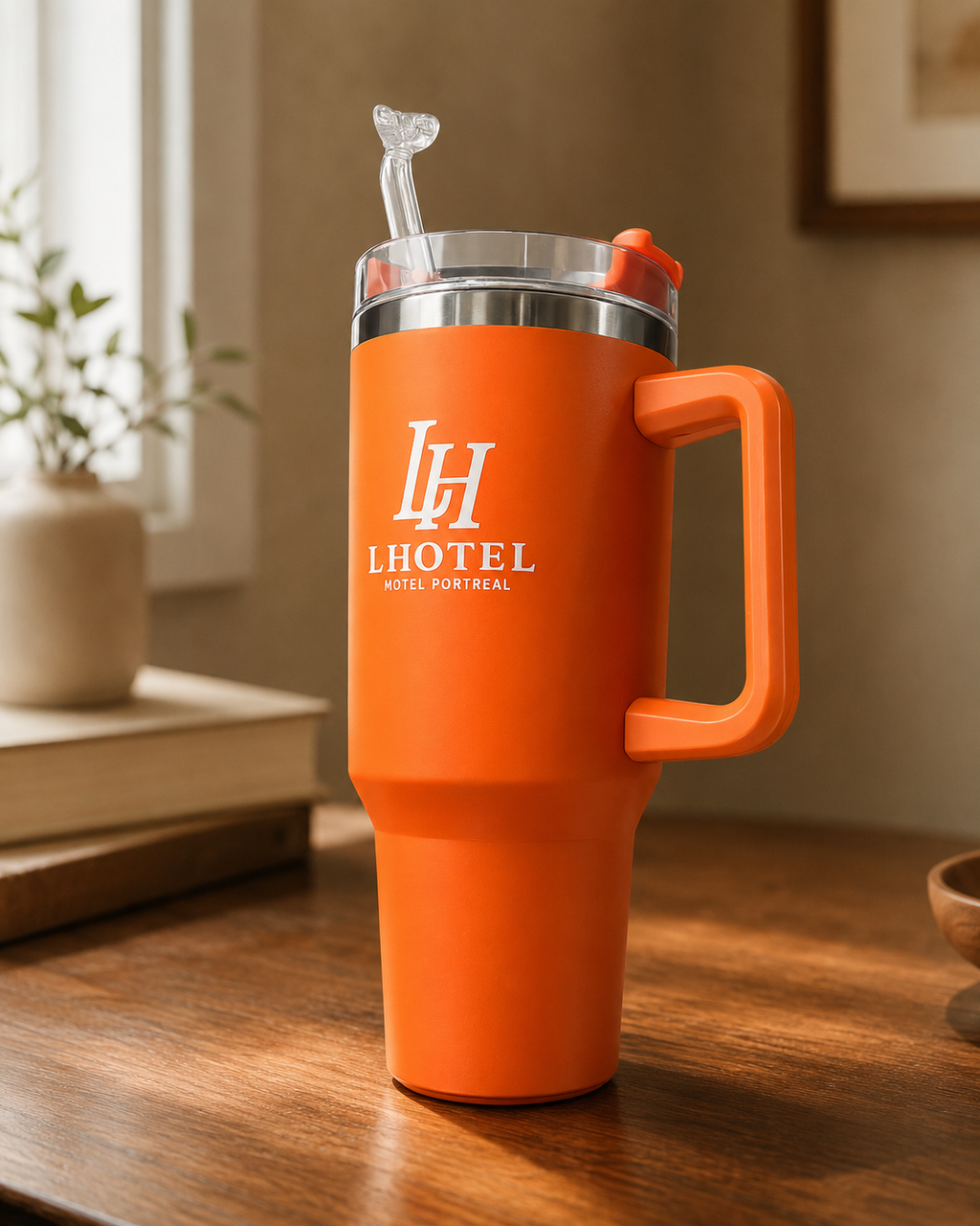LHotel Montréal Orange Insulated Travel Mug – Signature Collection | Boutique LH Montréal