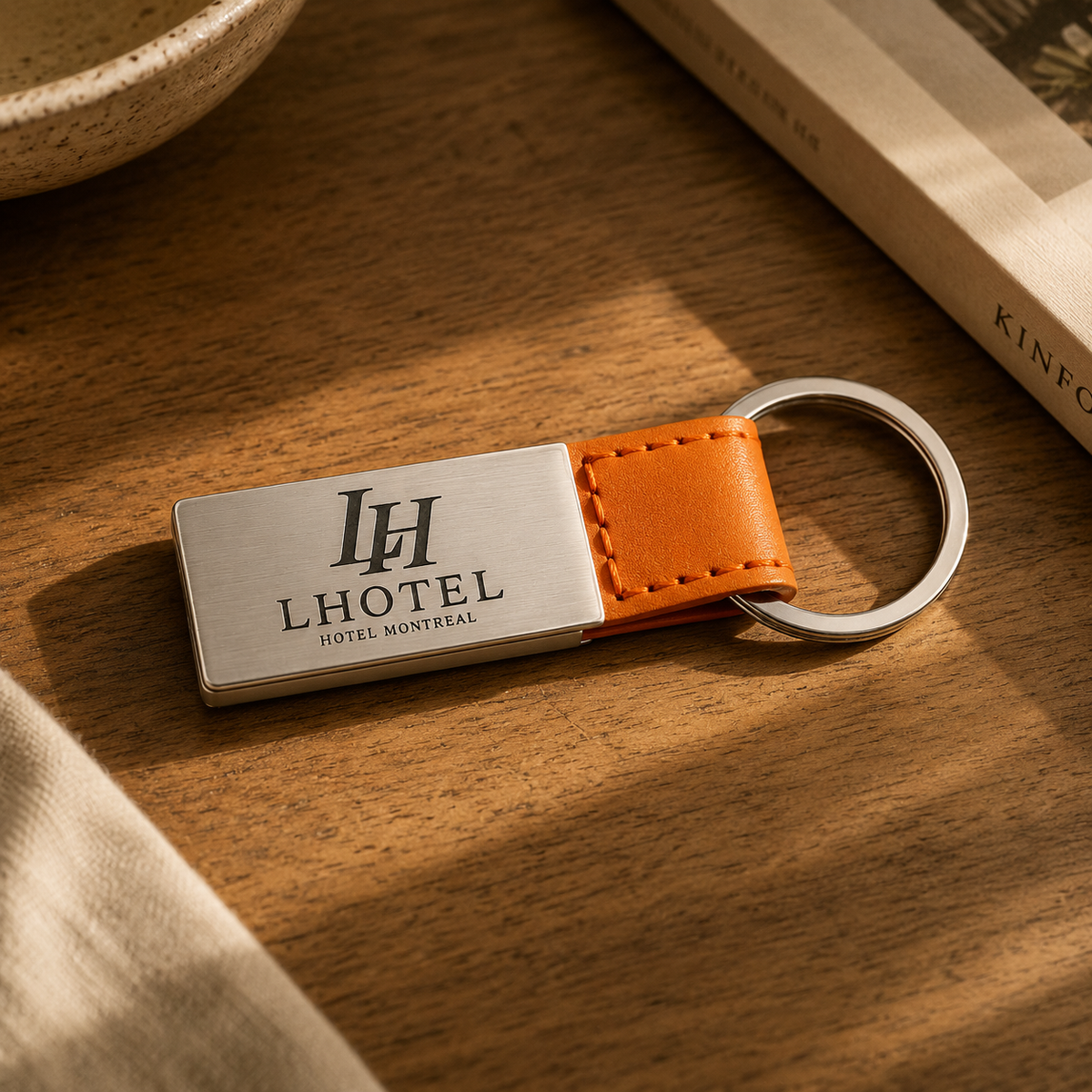LHotel Montréal Leather Keychain – Signature Collection | Boutique LH Montréal