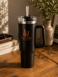 LHotel Montréal Black Insulated Travel Mug – Signature Collection | Boutique LH Montréal