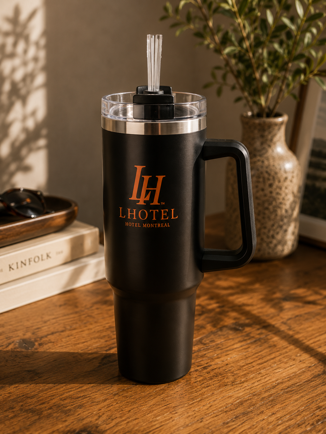LHotel Montréal Black Insulated Travel Mug – Signature Collection | Boutique LH Montréal