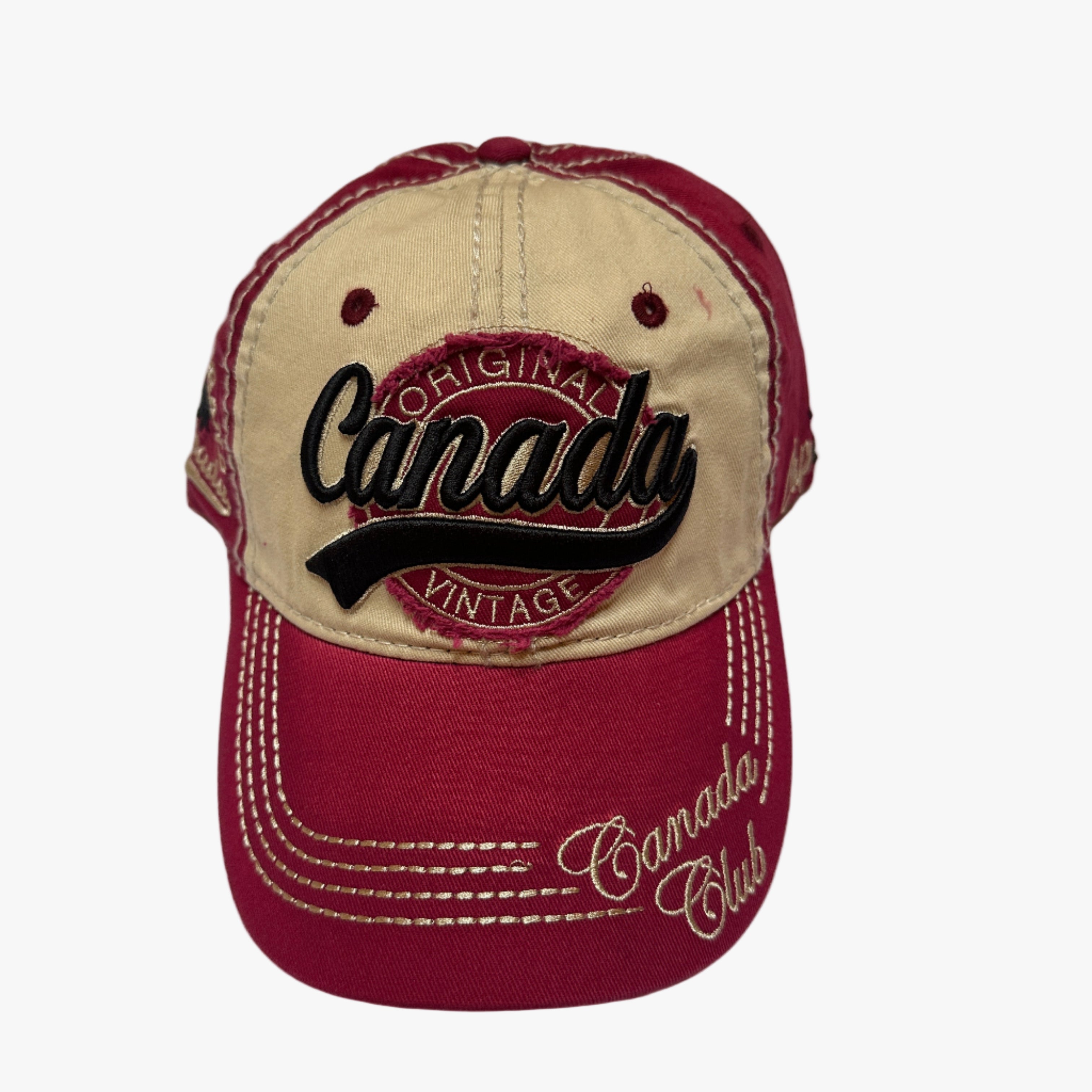Canada Club Heritage Cap – Burgundy & Cream | Boutique LH Montréal