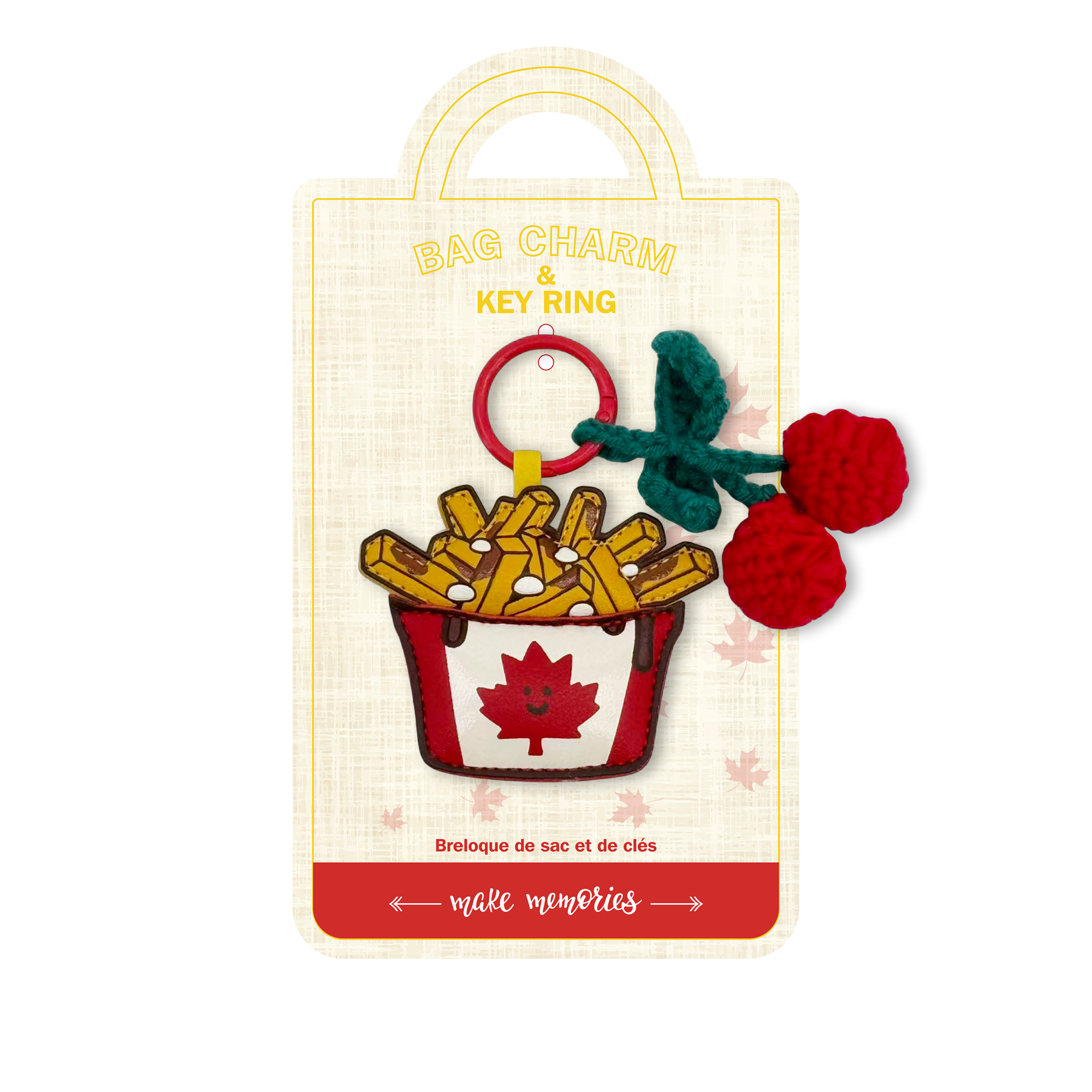 Canadian Maple Leaf French Fries Keychain – Fun Souvenir | Boutique LH Montréal