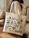 Montréal Landmarks Canvas Tote Bag | Boutique LH Montréal