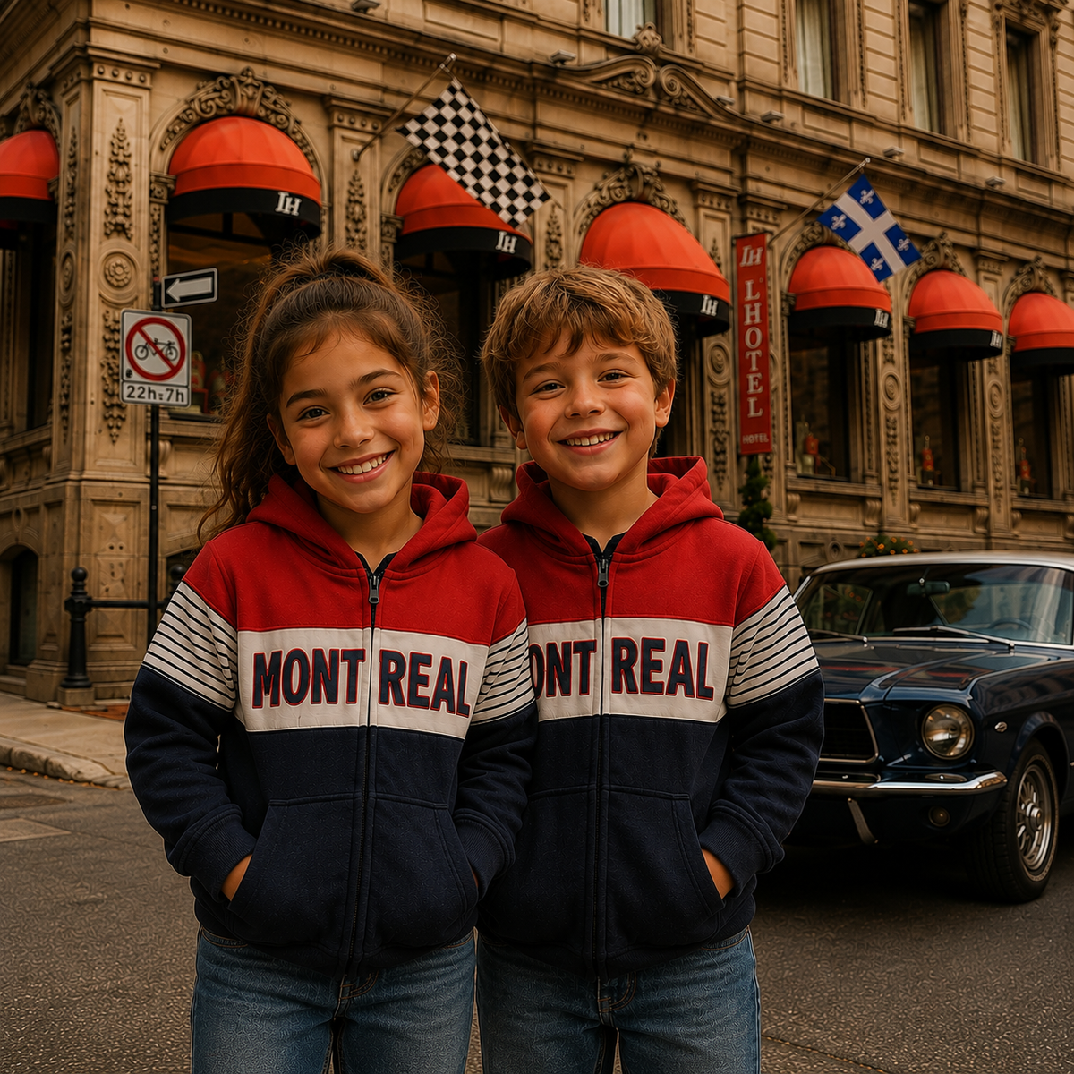 Montréal Kids Zip Hoodie | Boutique LH Montréal