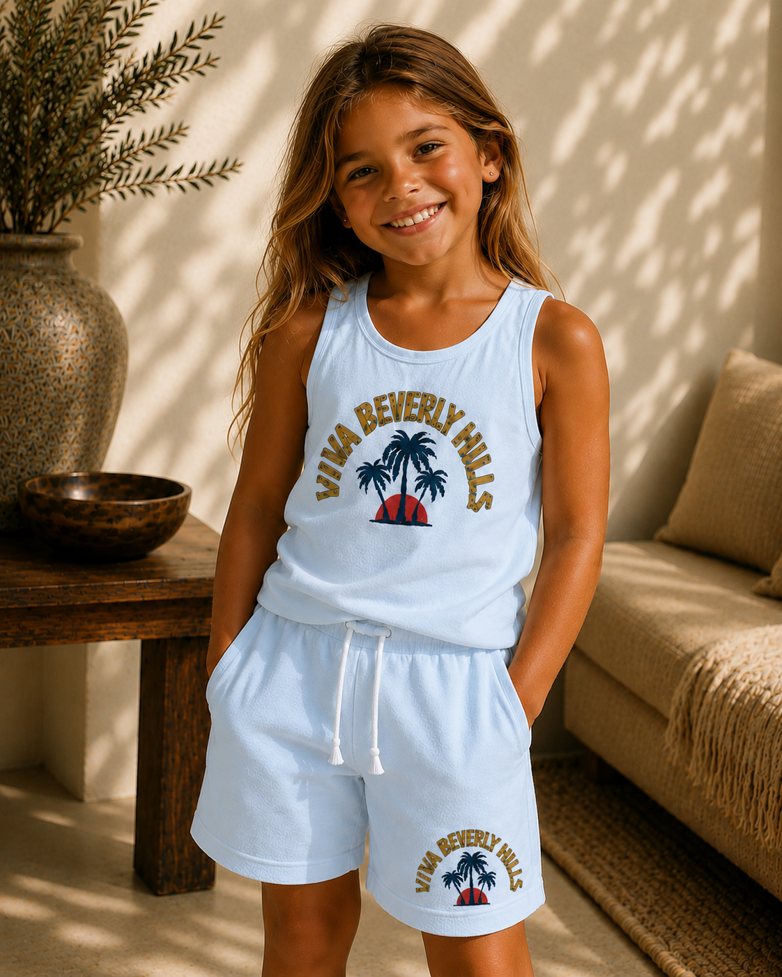 Viva Beverly Hills Kids Tank Top & Shorts Set| Girl Kids Category | Boutique LH Montréal