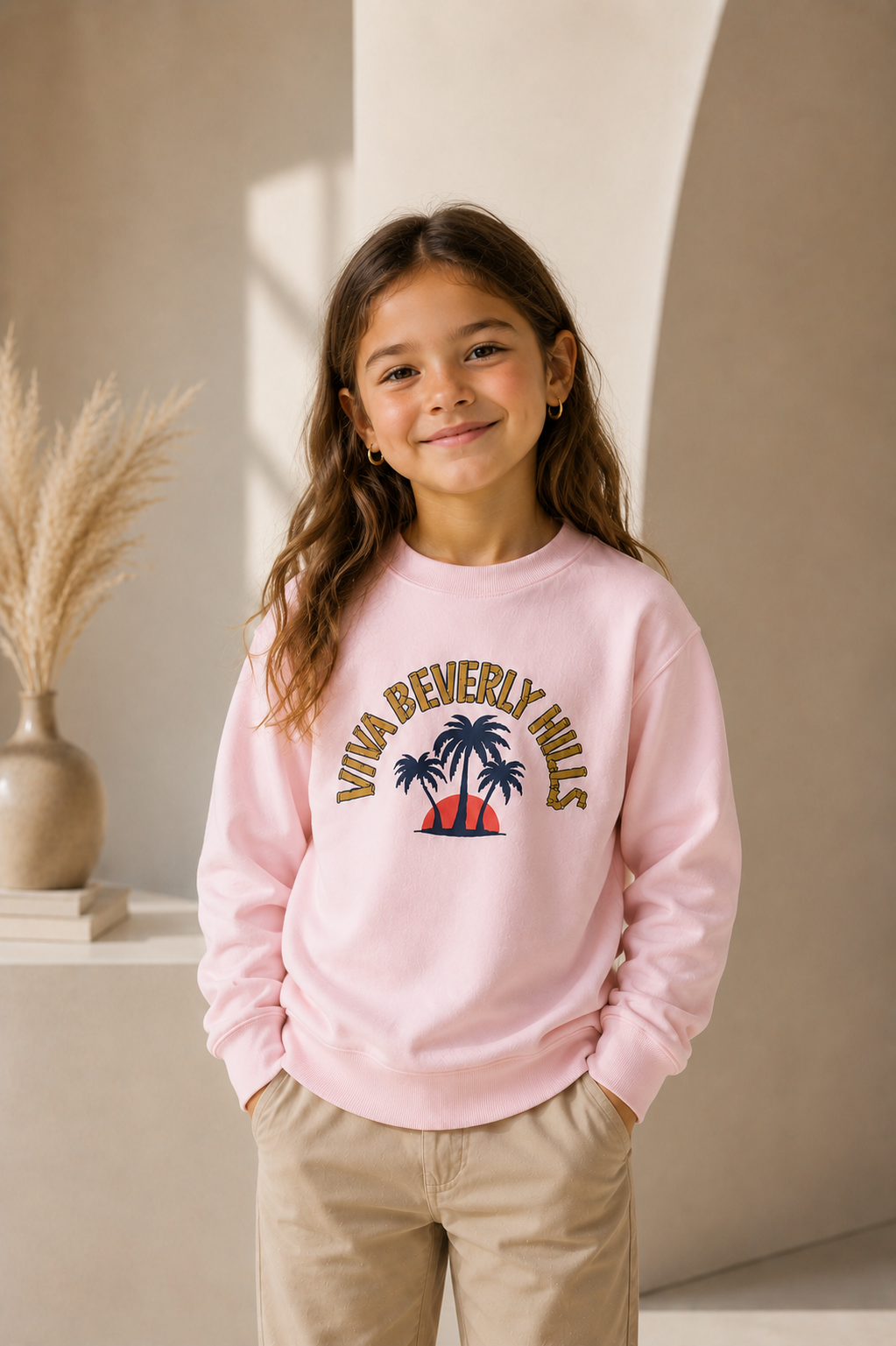 Viva Beverly Hills Palm Sunset Graphic Crewneck Sweatshirt  Category | Girl Kids Category | Boutique LH Montréal