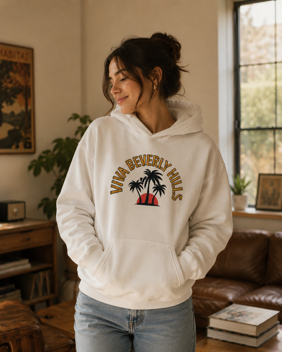 Viva Beverly Hills Palm Sunset Graphic Hoodie | Women Category | Boutique LH Montréal