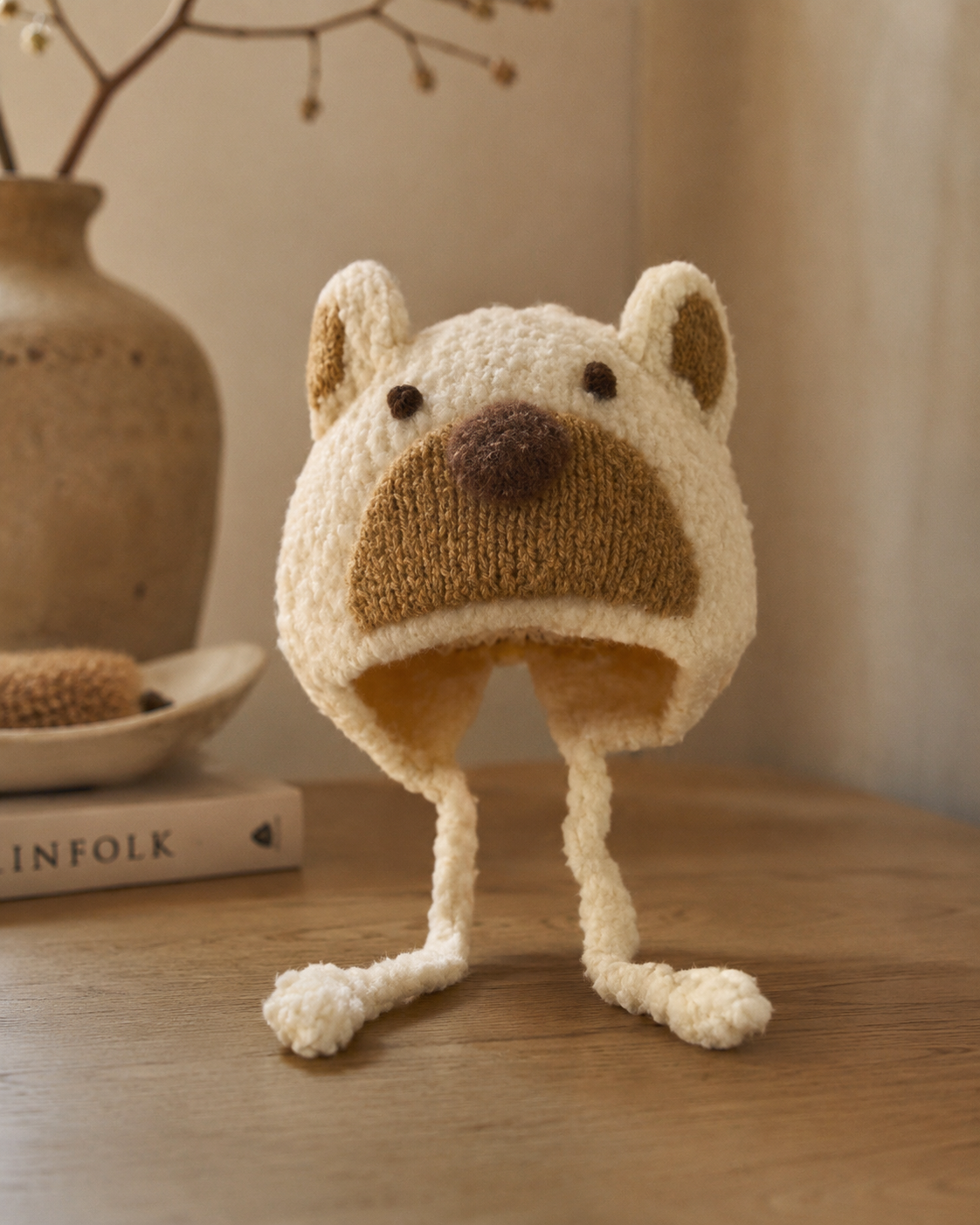 Bear Beanie for Kids – Knit Pompom Hat | Boutique LH Montréal