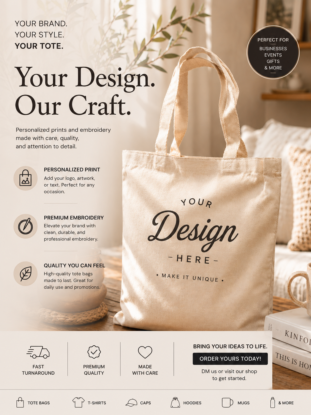 Personalized Tote Bag – Sublimation | Boutique LH Montréal