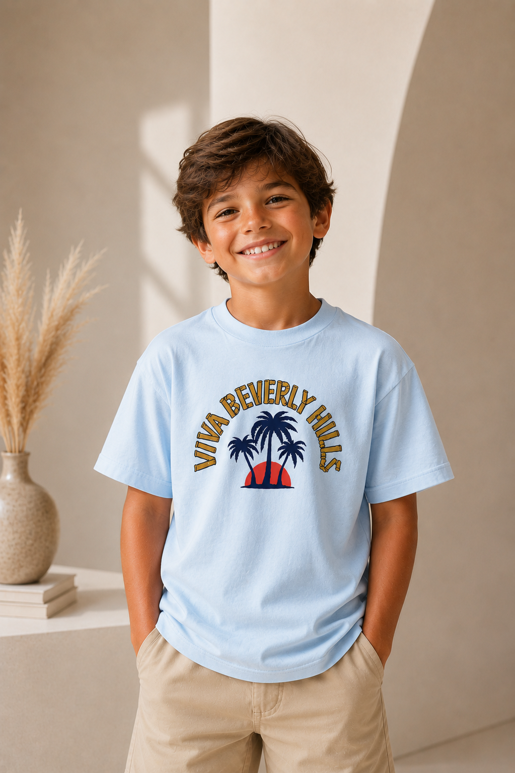 Viva Beverly Hills Palm Sunset Graphic T-Shirt | Boy Kids Category | Boutique LH Montréal