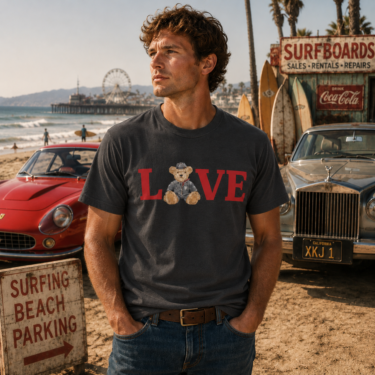 Romy Unisex T-Shirt – LOVE Bear Dark Navy | Boutique LH Montréal