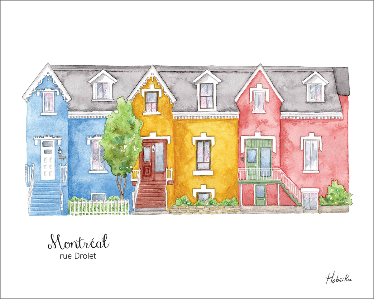 Montréal Drolet Street Art Print – 8×10 Illustration | Boutique LH Montréal