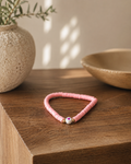 Stretch Pink Disc Bead Bracelet – Purple Heart | Boutique LH Montréal