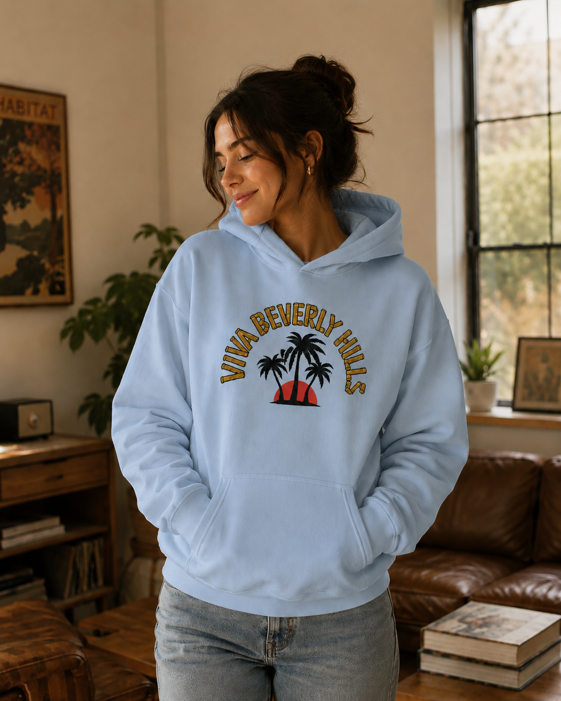 Viva Beverly Hills Palm Sunset Graphic Hoodie | Women Category | Boutique LH Montréal