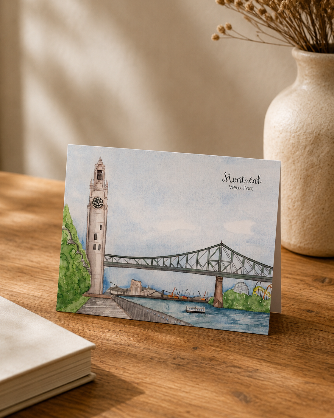 Montréal Old Port Greeting Card – Local Art Souvenir | Boutique LH Montréal
